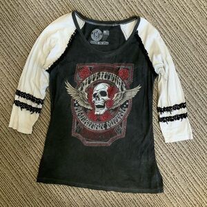 Affliction 3/4 Sleeve Top